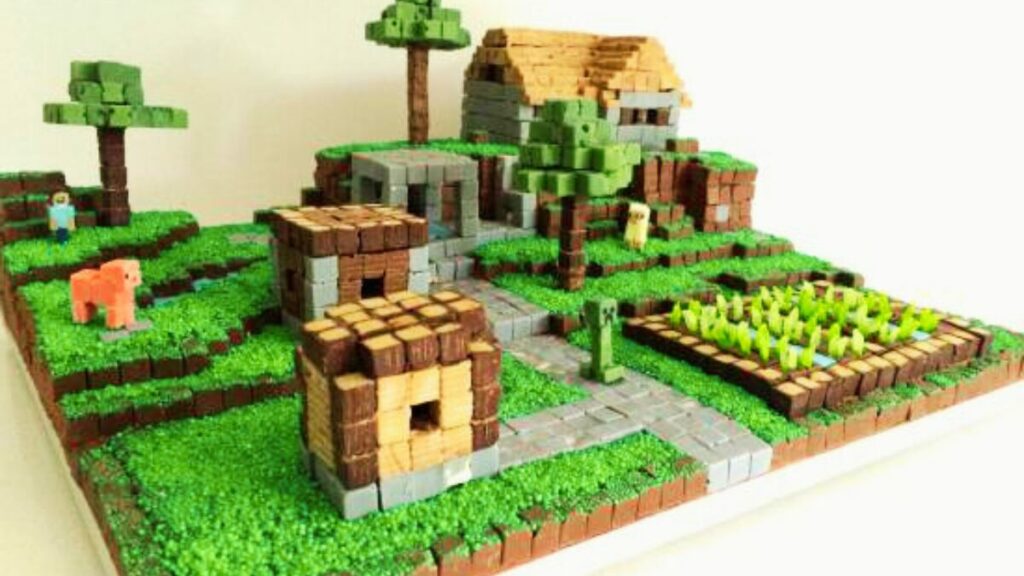 Minecraft cake